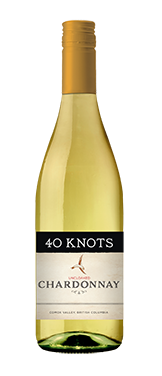 image of 40 Knots Chardonnay wine bottle.