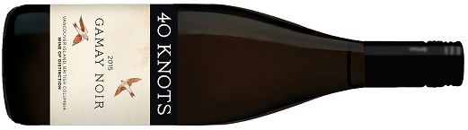 image of 40 Knots Gamay Noir wine bottle.