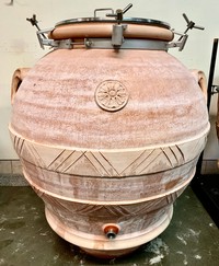 image of terracotta wine cask