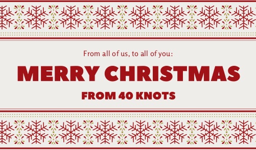 image of 40 Knots Merry Christmas greeting card