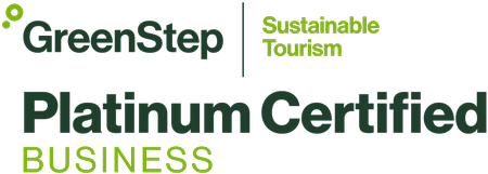 Image is a Green Step Platinum Certified Business logo
