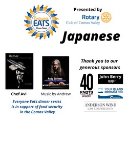 Japanese Dinner Nov 3rd 5pm